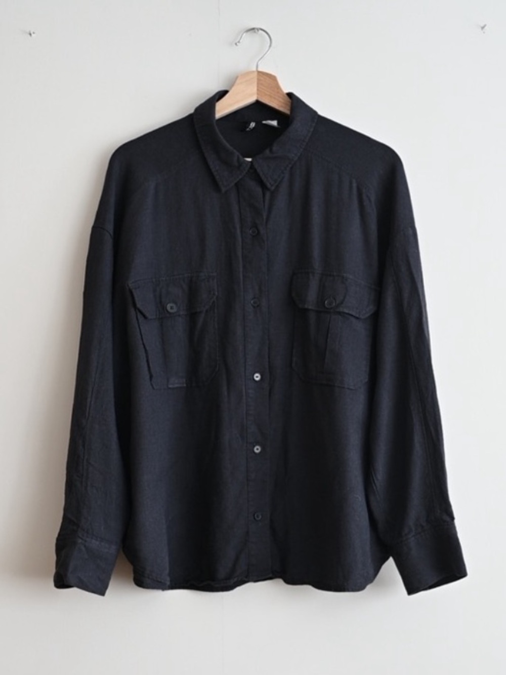 H&M Divided Linen Blend Button-Down Shirt – Size Large